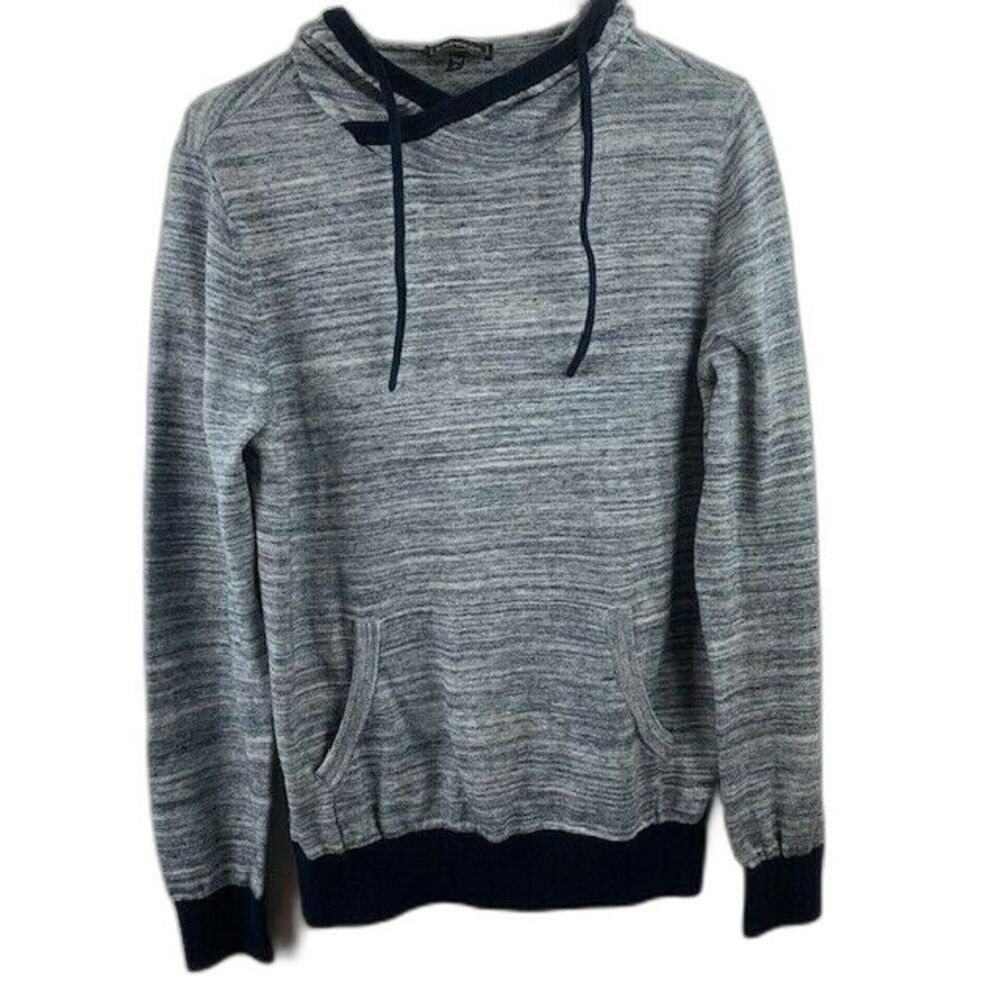 Express Womans Size M Hoodie Black Gray Pullover